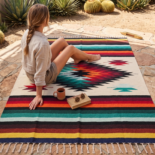 Fire & Ice Aztec Diamond Blanket