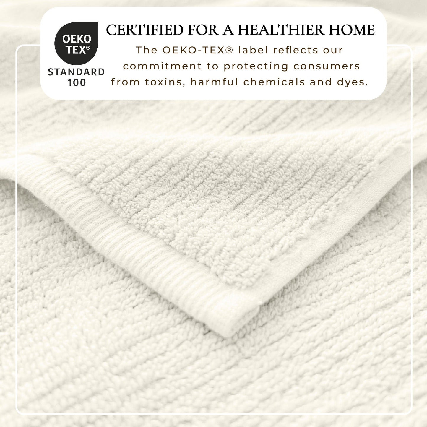 Turkish Cotton Ribbed 6-Piece Bath Towel Set - Georgiana Collection