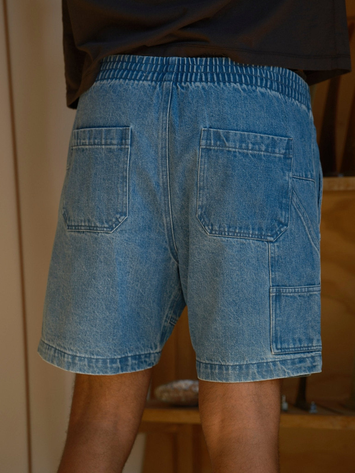 Mollusk Pinnacle Shorts - Men's Elastic Waist Denim Shorts
