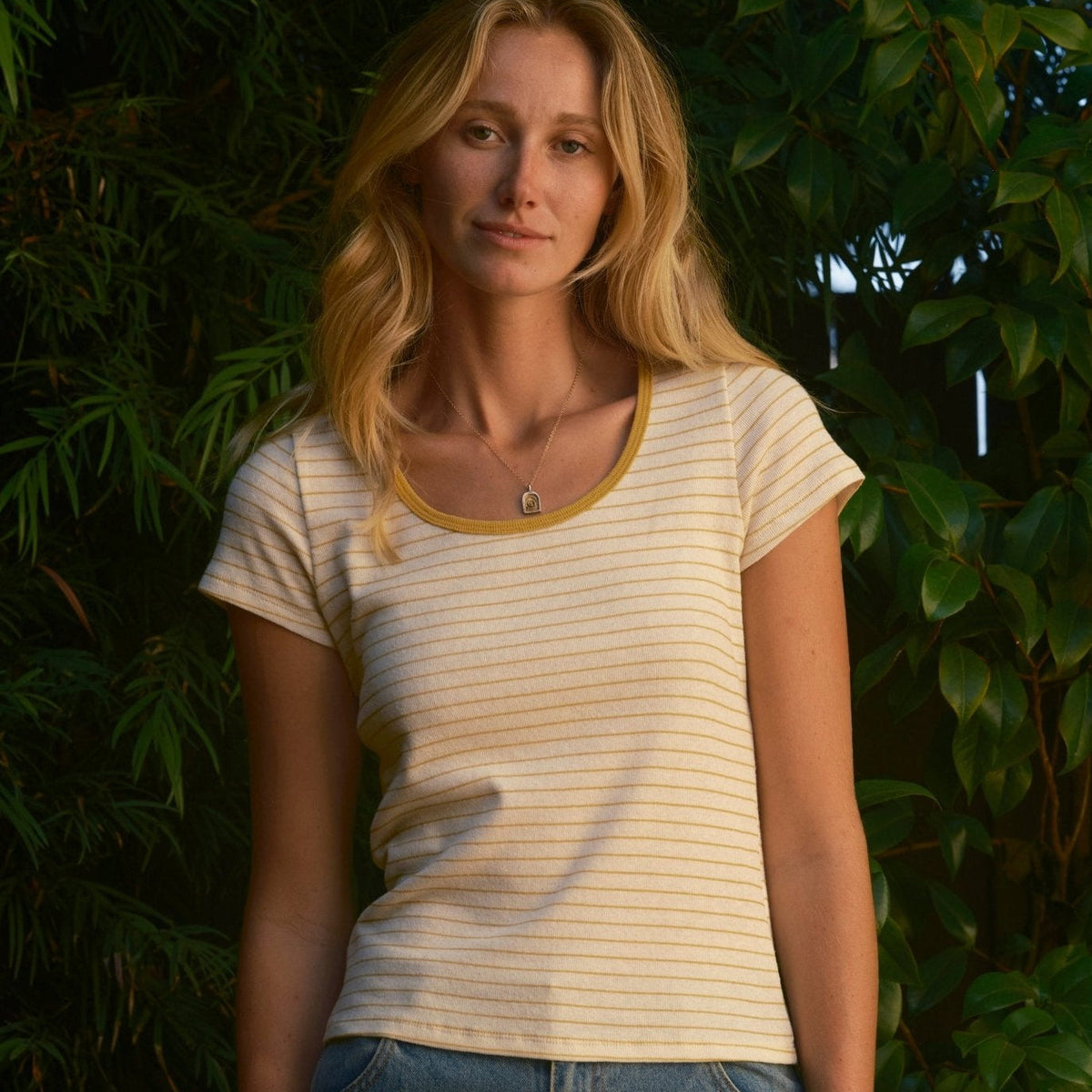 Mollusk Scoop Ribsy Tee - Women's Hemp Rib Scoop Neck Baby Tee