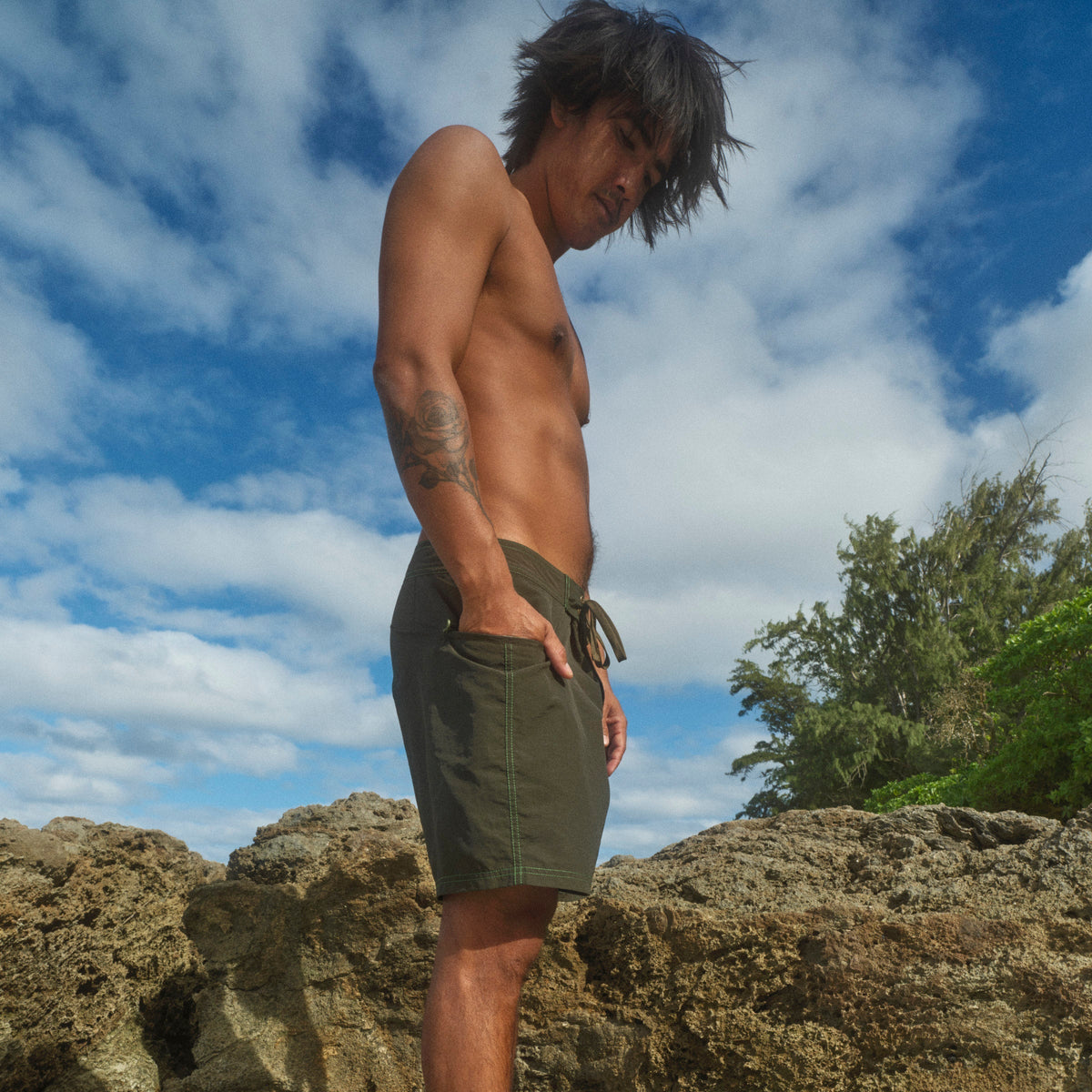Mollusk Skiff Trunks - Men's Quick Dry Nylon Boardshorts