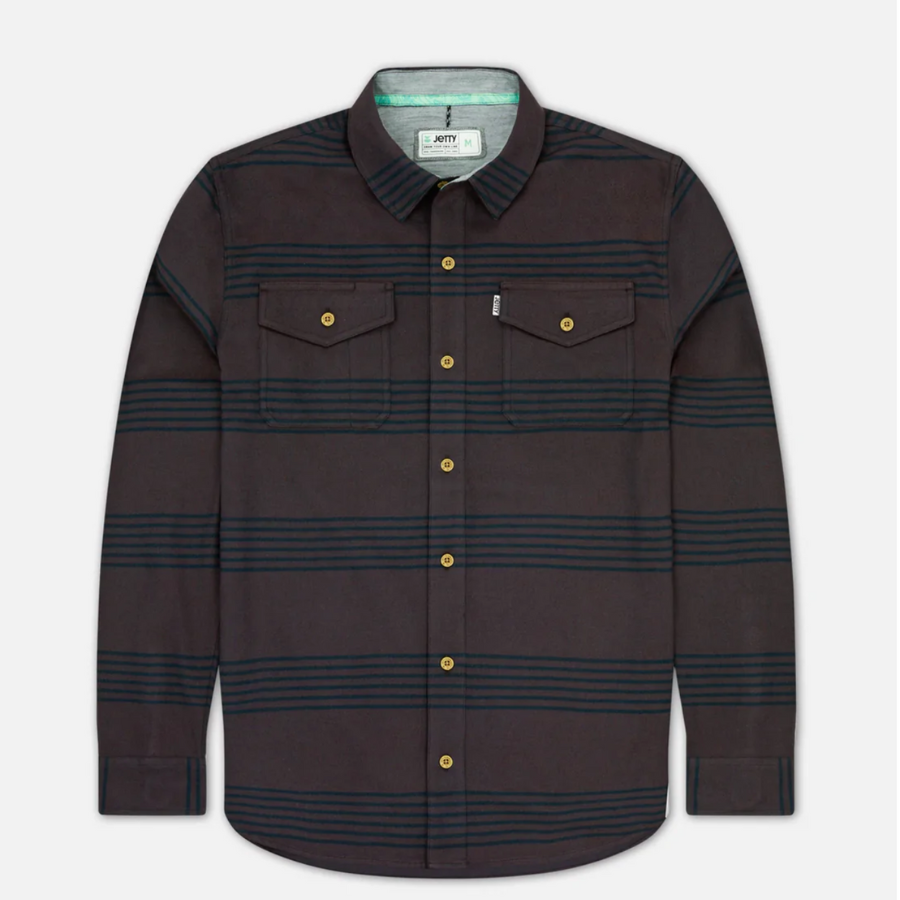 Black/Burgundy Essex Oyster Twill Shirt