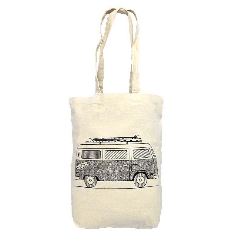 Organic Canvas Tote Bag - VW Bus