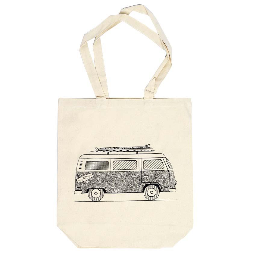 Organic Canvas Tote Bag - VW Bus