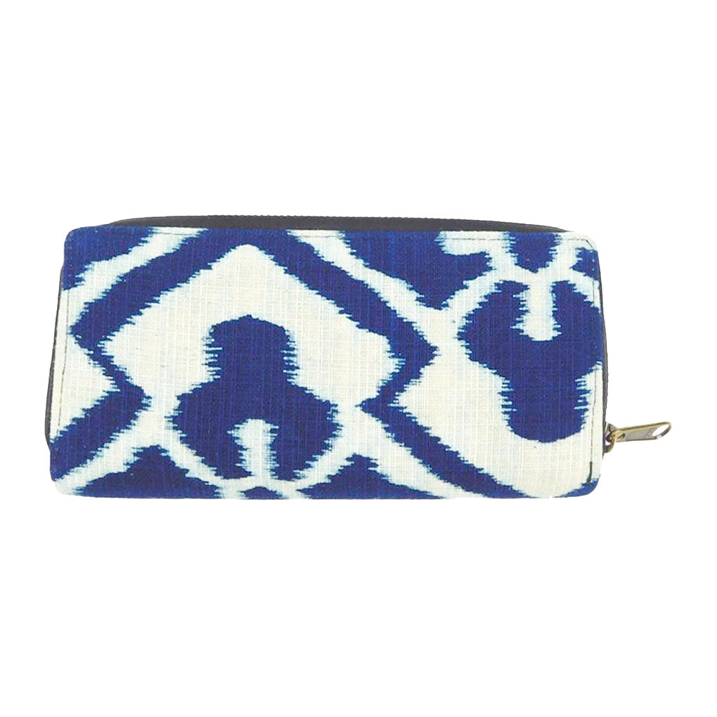 Indigo Print Clutch Wallet