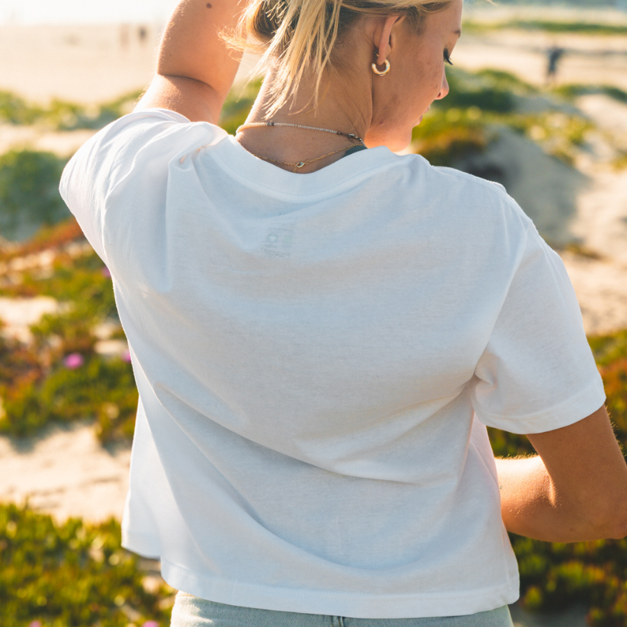 Women's Organic Cotton Boxy Tee - White