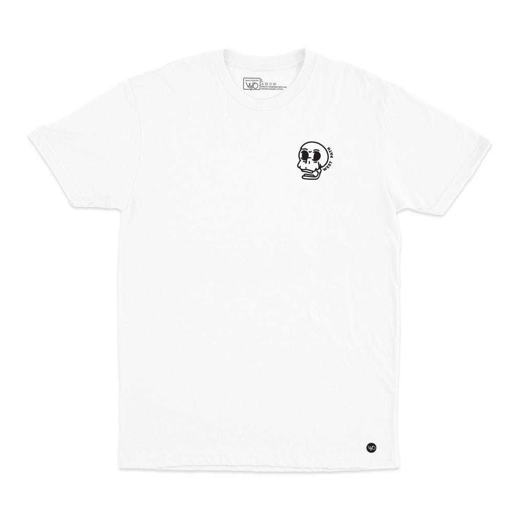 Skeleton Surfer Tee White - Organic