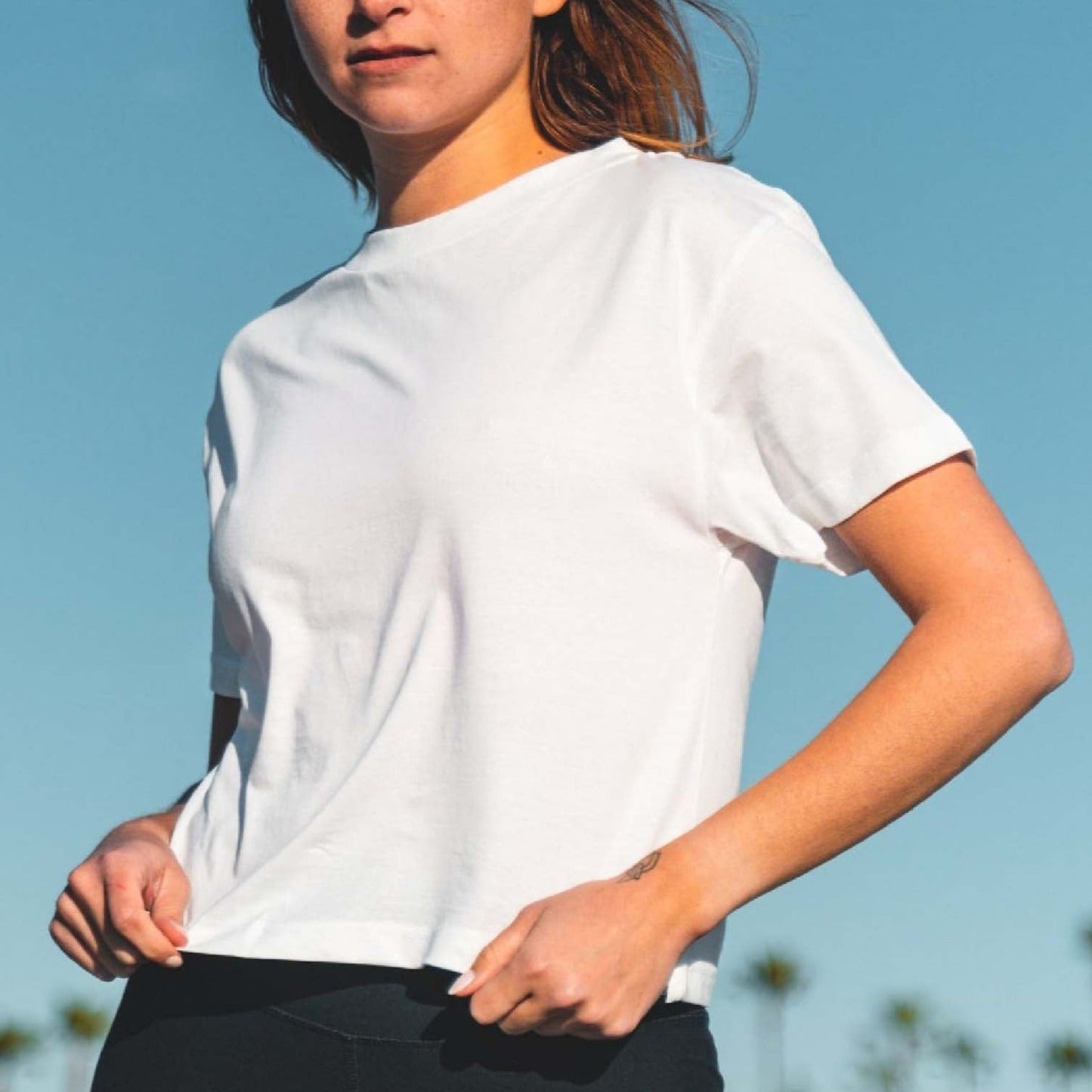 Women's Organic Cotton Boxy Tee - White