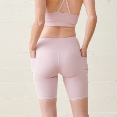 Organic Bike Short With Pocket - Pink