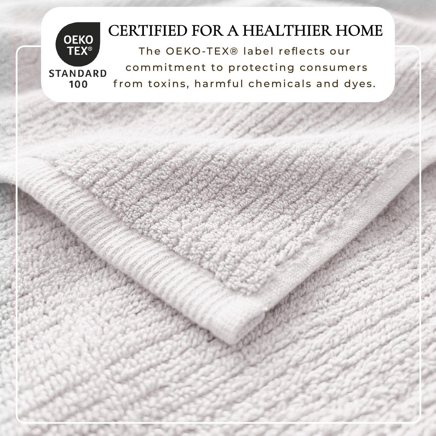 Turkish Cotton Ribbed 6-Piece Bath Towel Set - Georgiana Collection